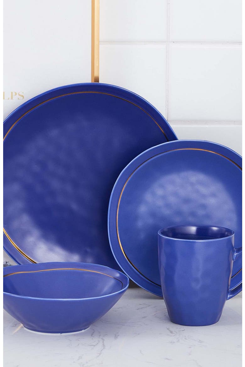 Clara Porcelain 16-Piece Dinnerware Set, Alternate, color, Blue