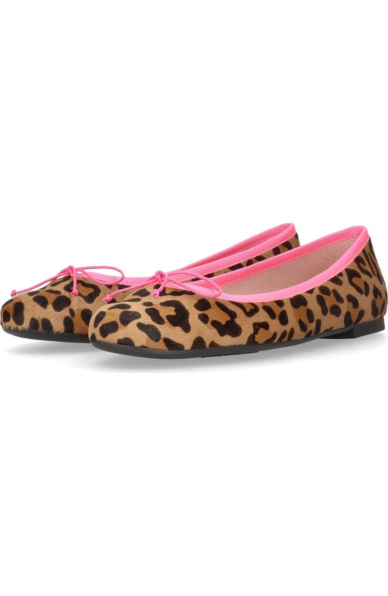 Pretty Ballerinas Round Toe Leopard Ballet Flat, Alternate, color, Black