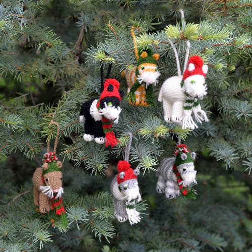 Melange Collection Cat Ornaments In Multi