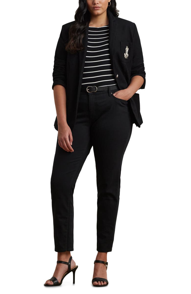 Lauren Ralph Lauren Straight Leg Jeans, Alternate, color, Black