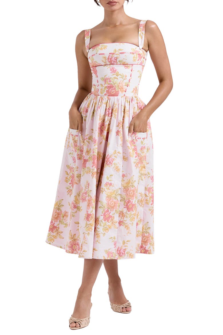 vivien midi dress HOUSE OF CB Women's Vivien Midi Sundress - Natural
