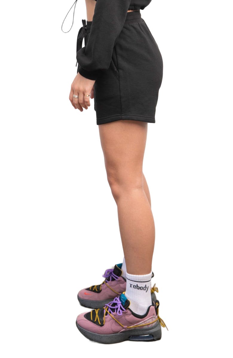 Rebody Active Rebody Biker Sweatshorts, Alternate, color, Metropolis Black/Slate