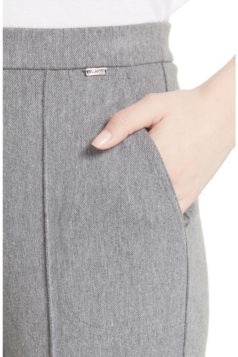 Denim Ponte Crop Leggings, Alternate, color, GREY MELANGE
