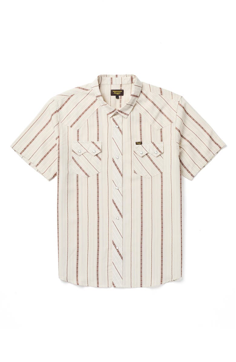 Seager Co Sawtooth Short Sleeve Snap-Up Shirt, Main, color, Azteca Tile