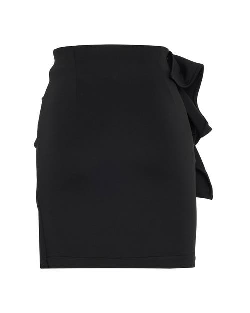 Theo The Label Atlas Bow Scuba Short Skirt In Sand