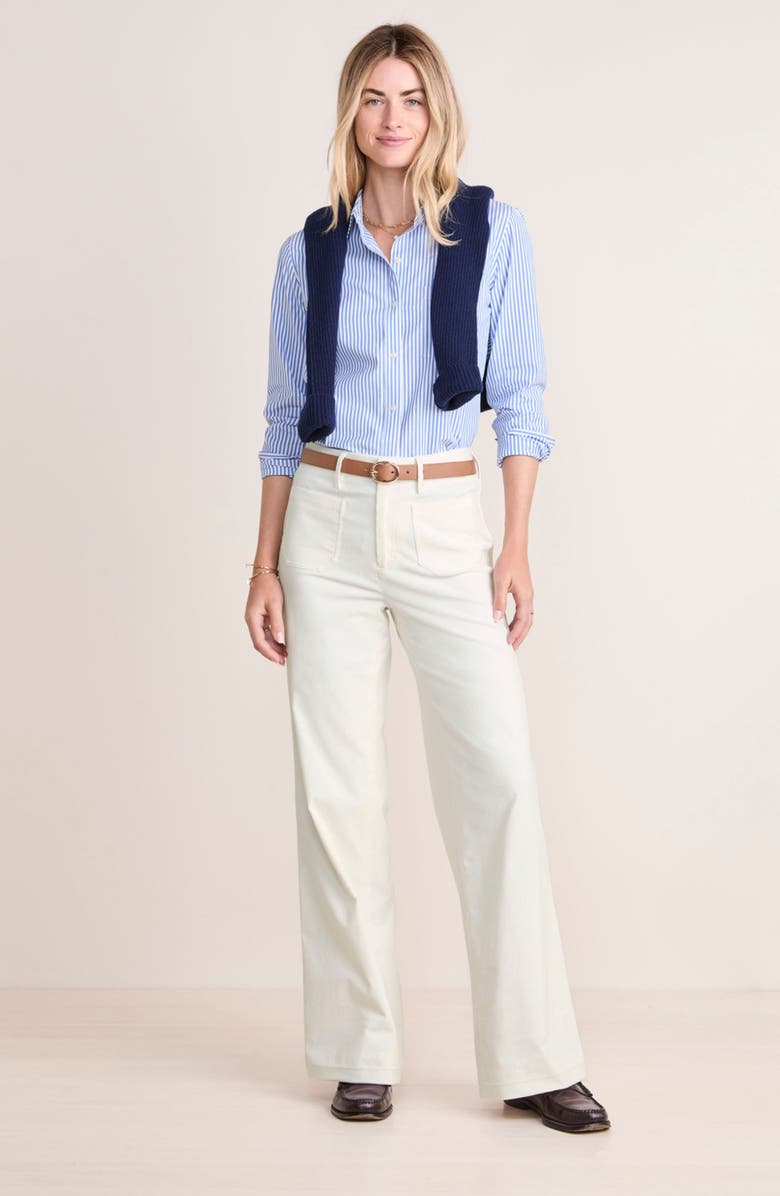 vineyard vines Wide Leg Corduroy Pants, Alternate, color, Marshmallow