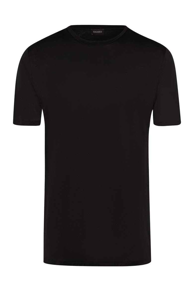 Cotton Sporty Crew Neck Cotton T-Shirt, Main, color, Black