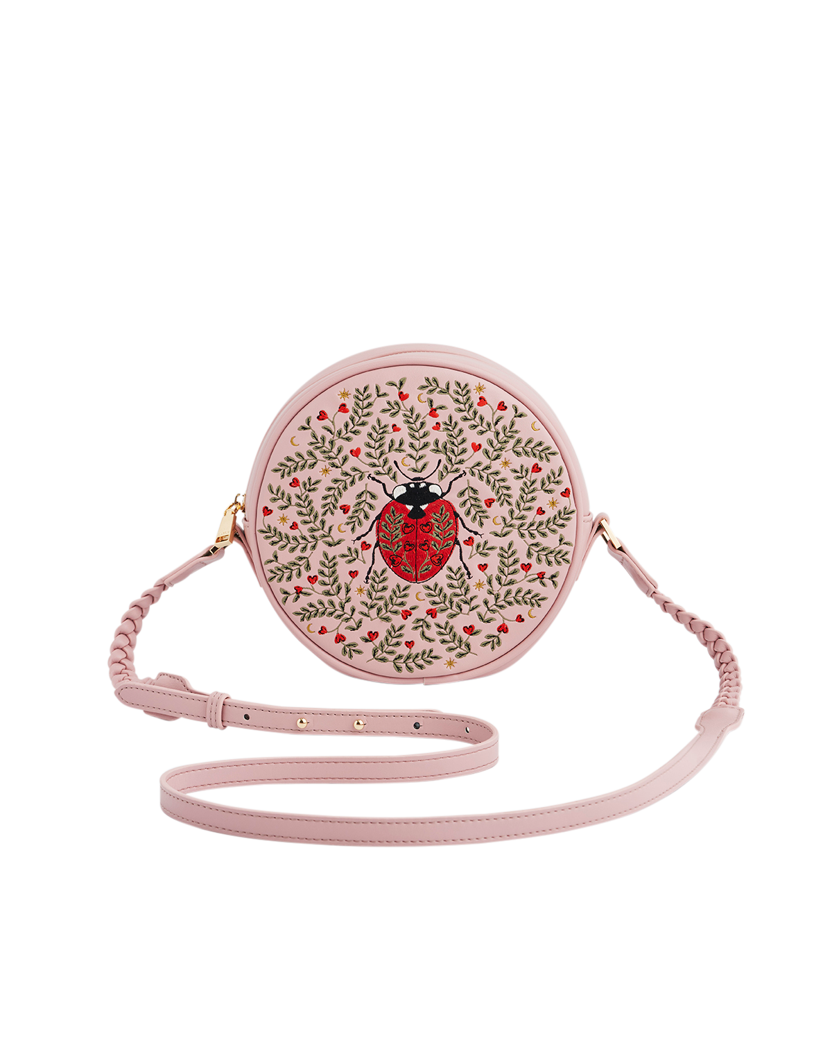 Fable England Chloe Ladybird Circle Bag, Main, color, Light/Pastel Pink