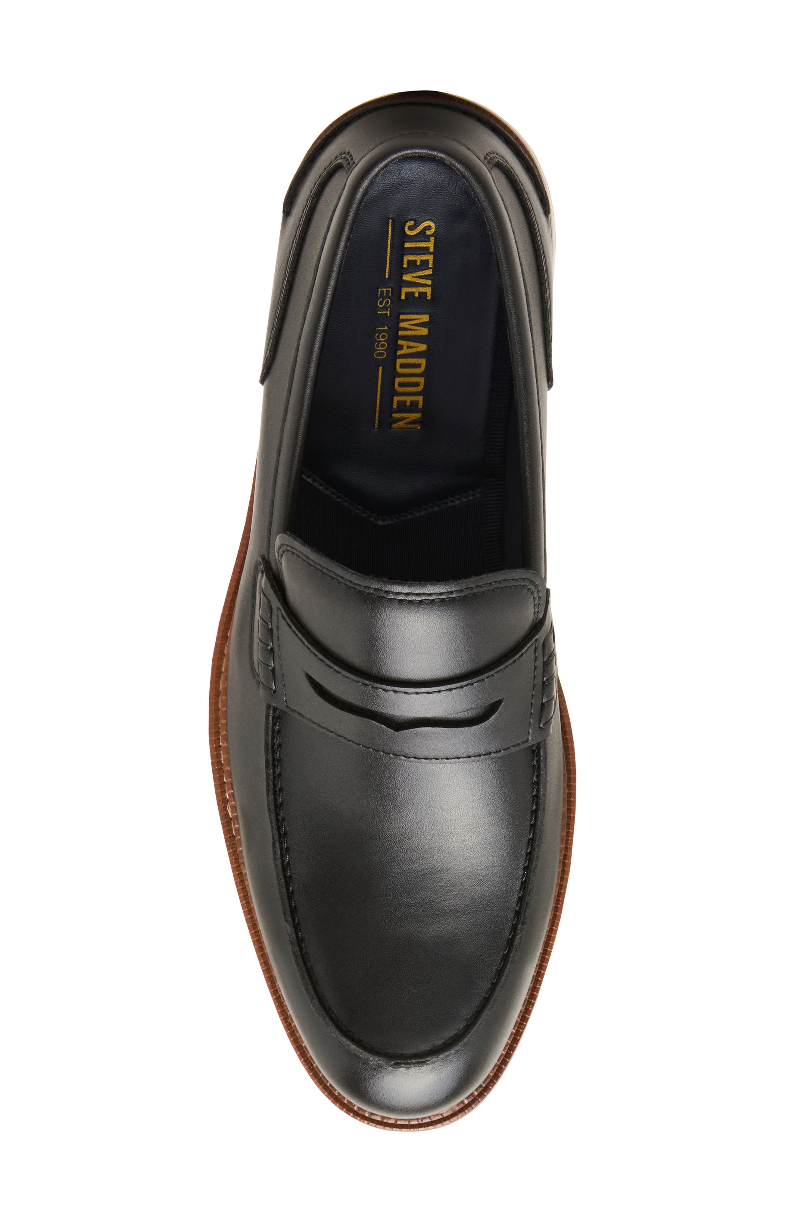 Eastin Leather Penny Loafer, Alternate, color, BLACK