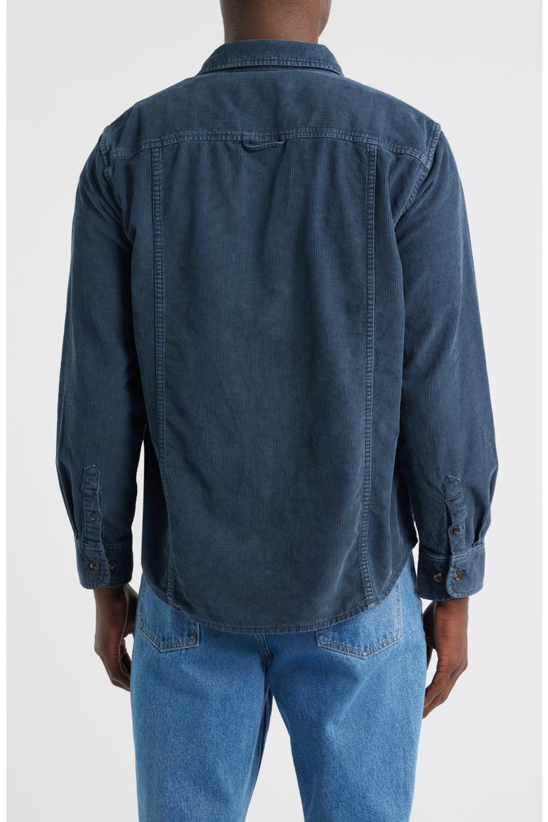 Cotton Corduroy Button-Up Shirt, Alternate, color, NAVY