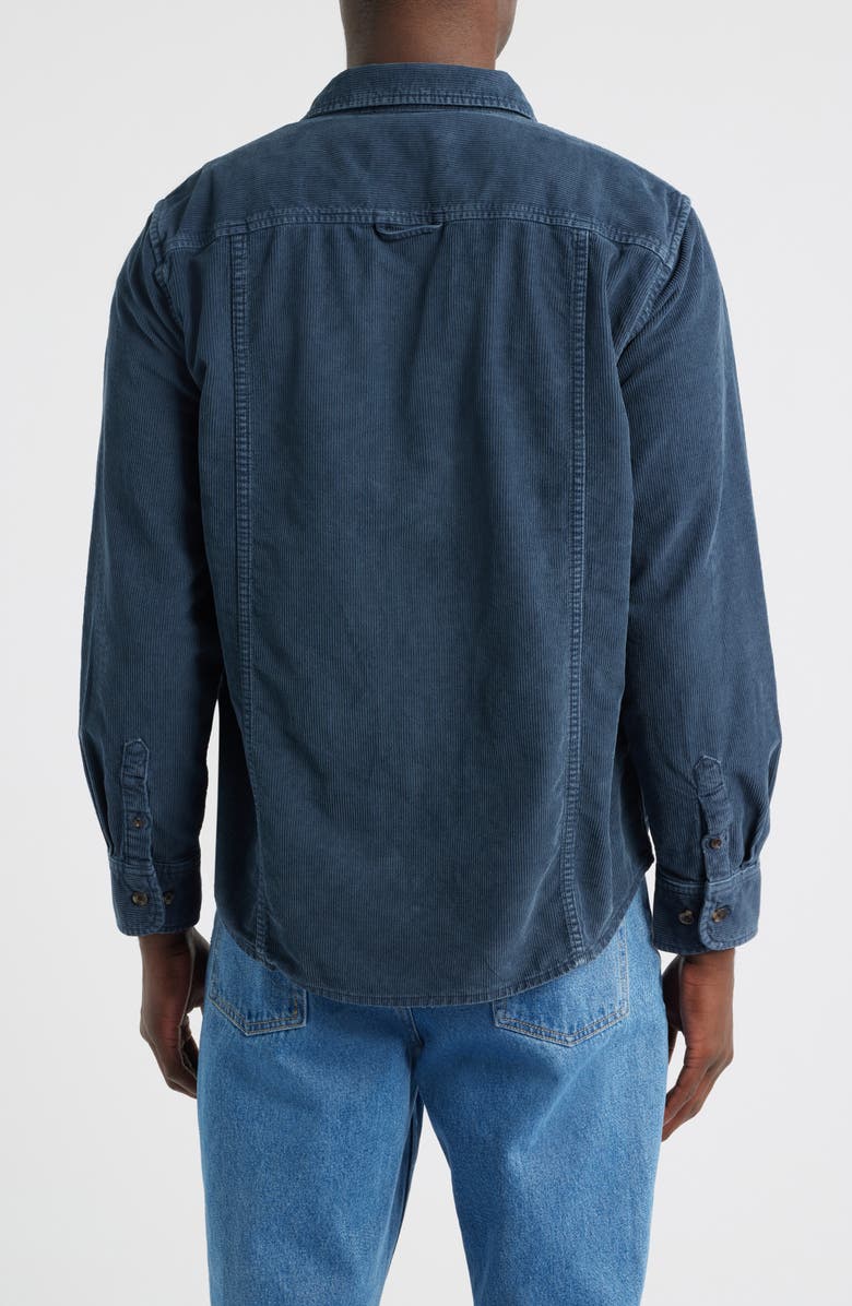Corridor Cotton Corduroy Button-Up Shirt, Alternate, color, Navy