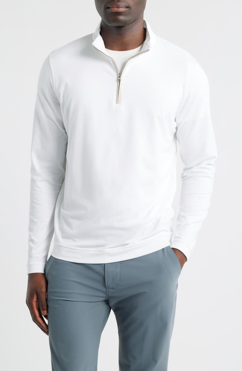 Peter Millar Crown Crafted Albatross Quarter Zip, Main, color, White