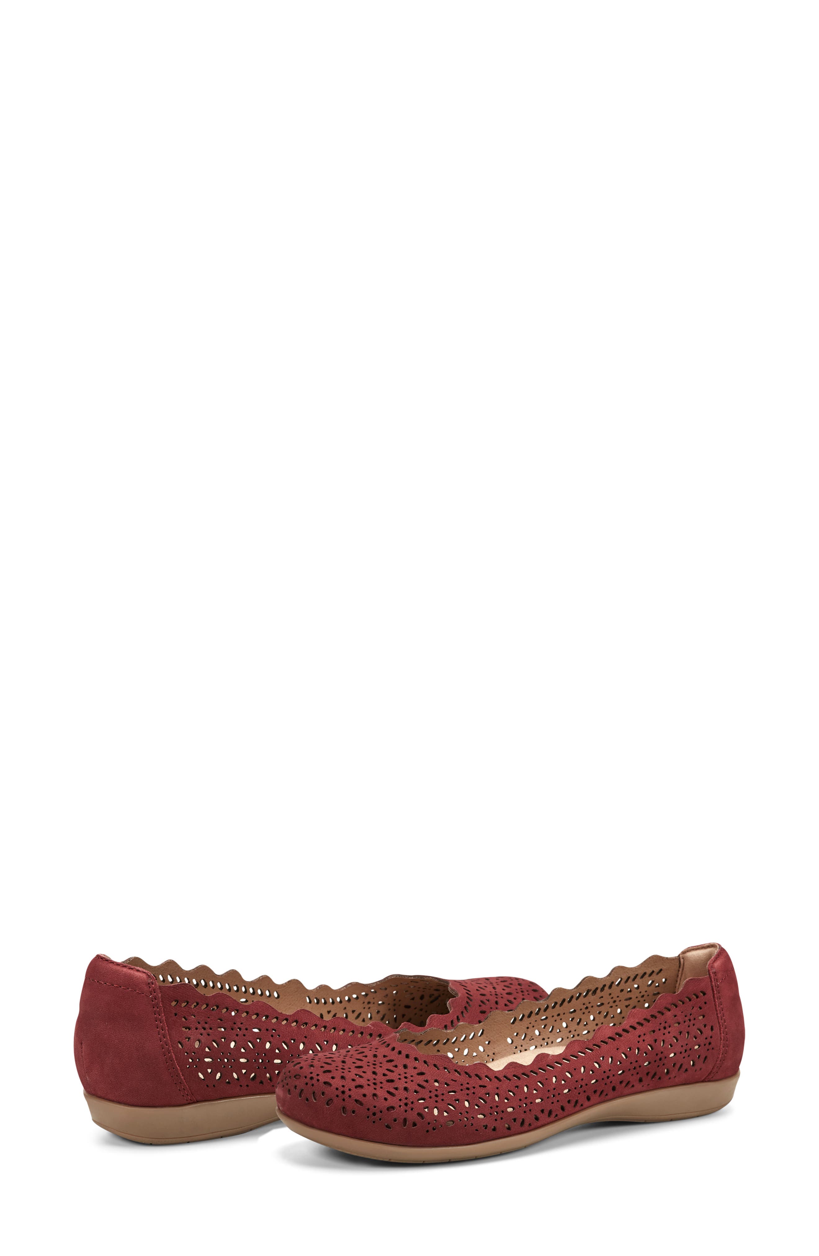 Bria Flat, Alternate, color, DARK RED