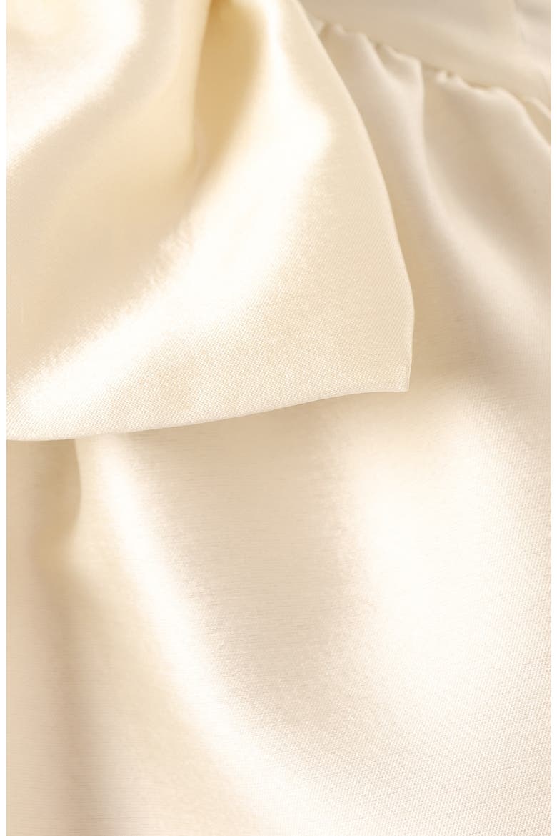 Ellah Bow One-Shoulder Cocktail Minidress, Alternate, color, OFF WHITE
