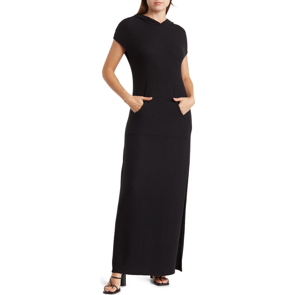 Go Couture Short Sleeve Hoodie Dress