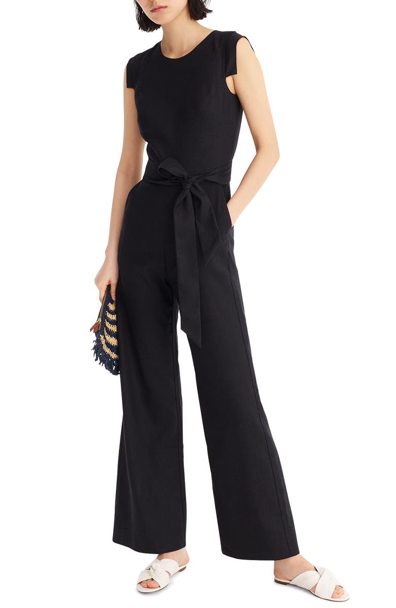 J.Crew Résumé Linen Blend Jumpsuit, Main, color, 