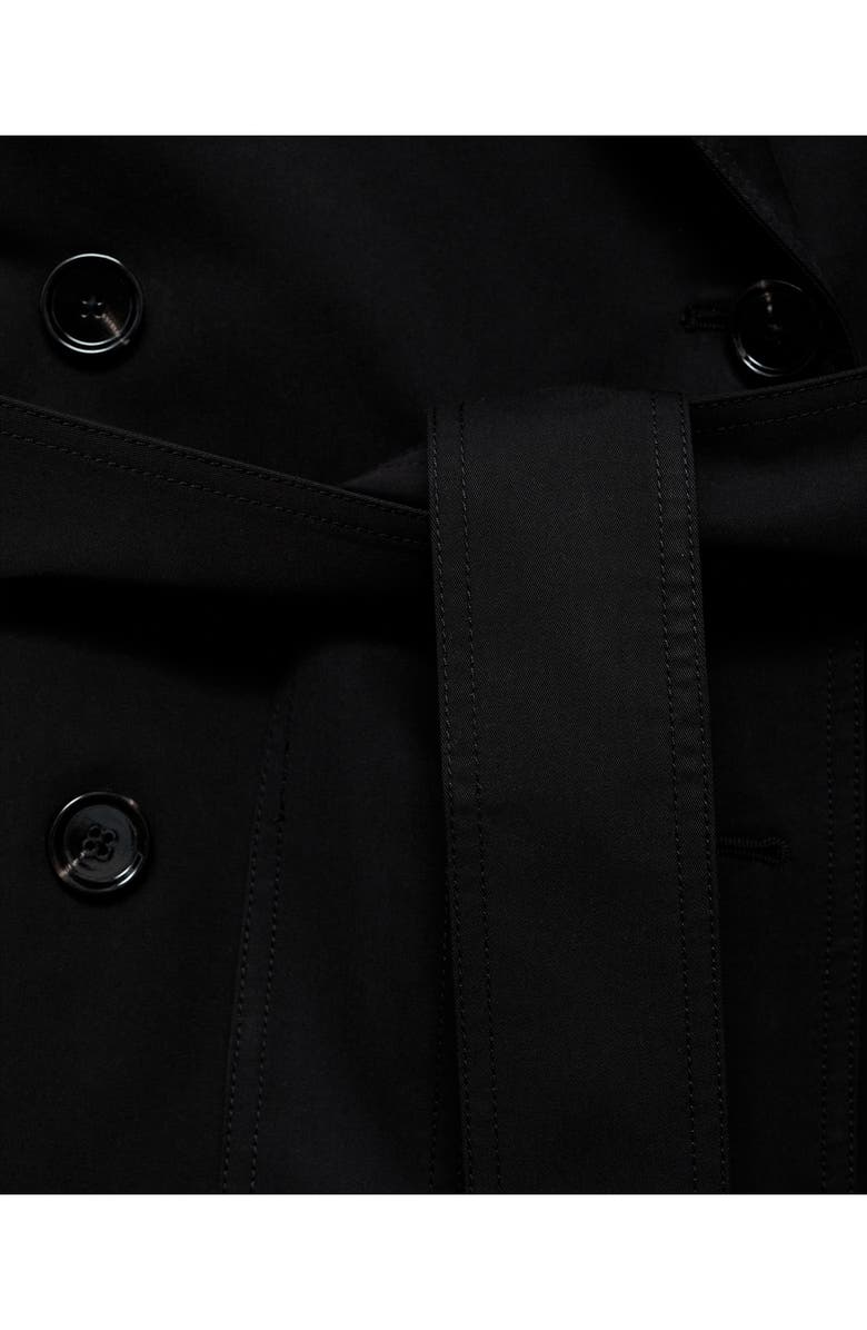 MANGO Oversize Tie Waist Double Breasted Trench Coat, Alternate, color, 