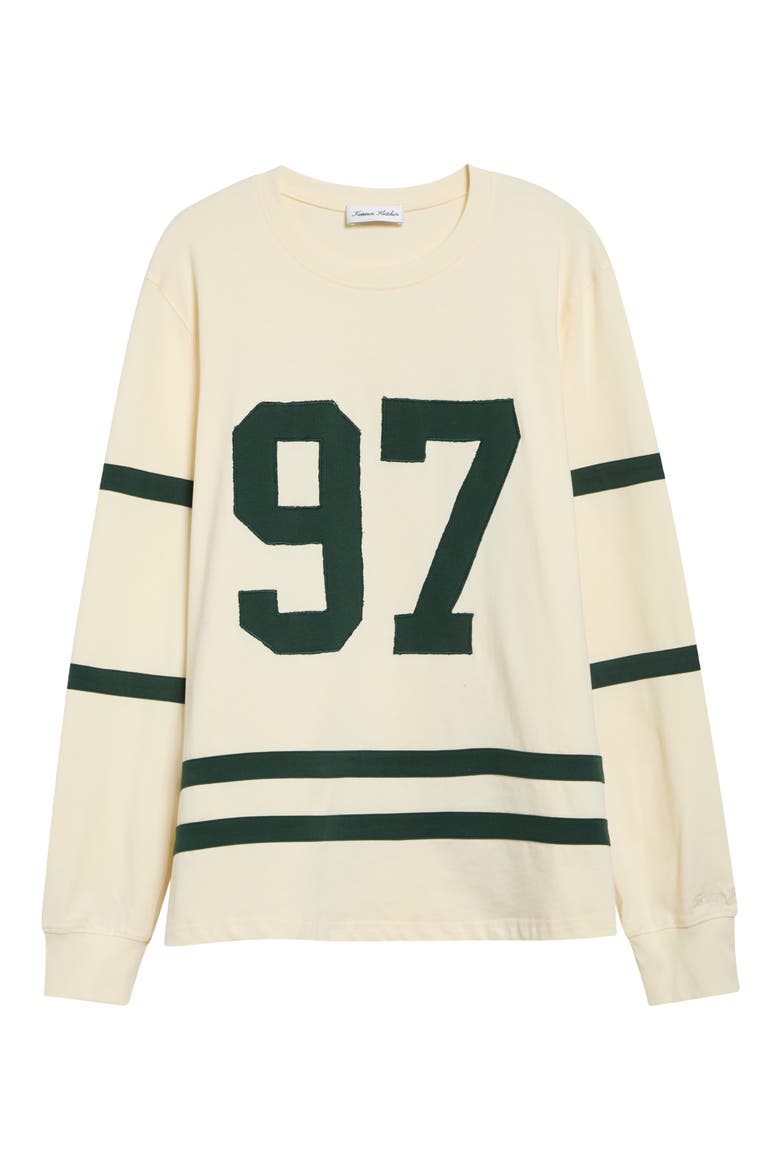 Gender Inclusive Flynn 97 Varsity Long Sleeve T-Shirt, Alternate, color, IVORY