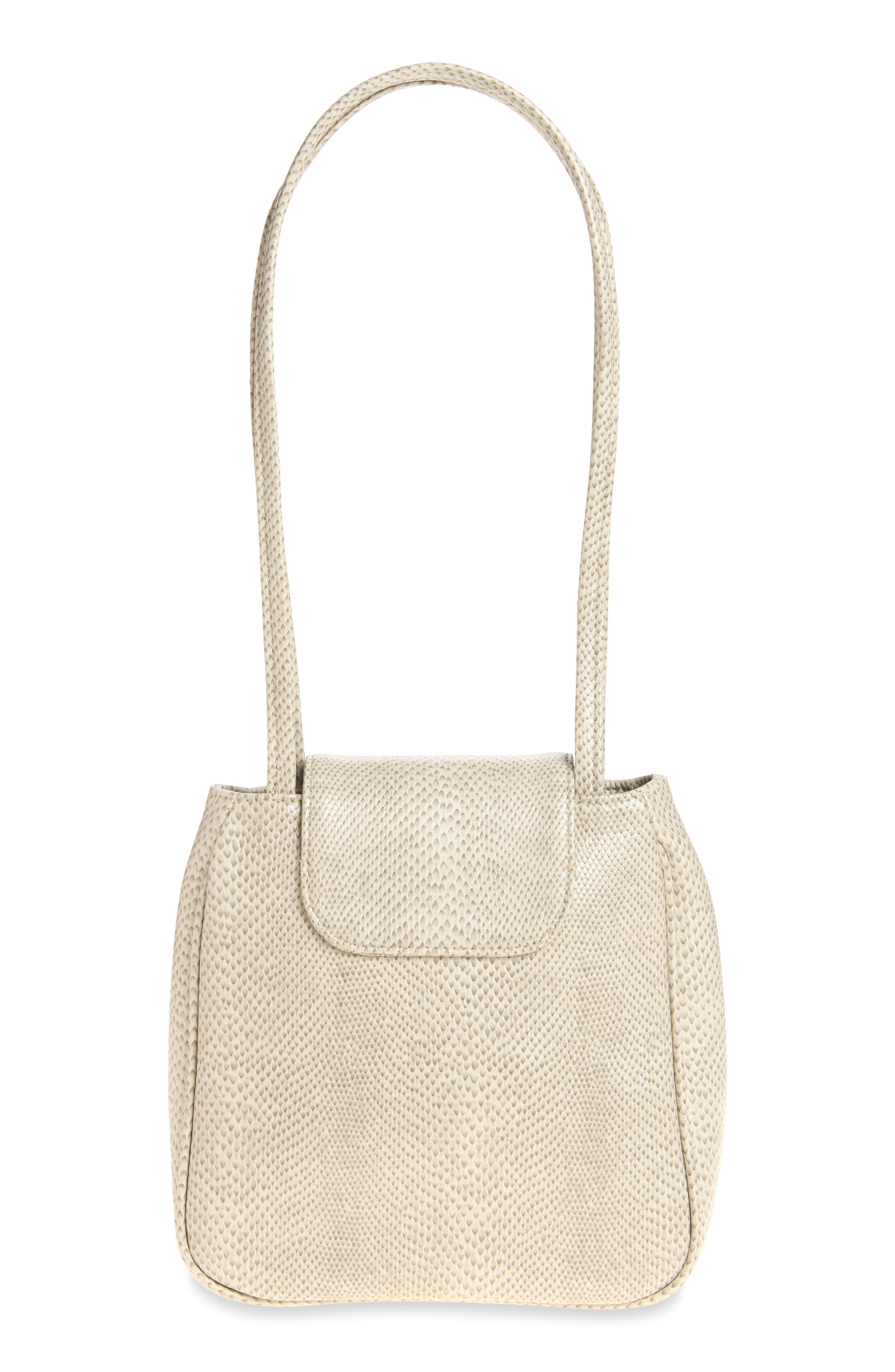 Yoko Faux Leather Shoulder Bag, Alternate, color, BEIGE