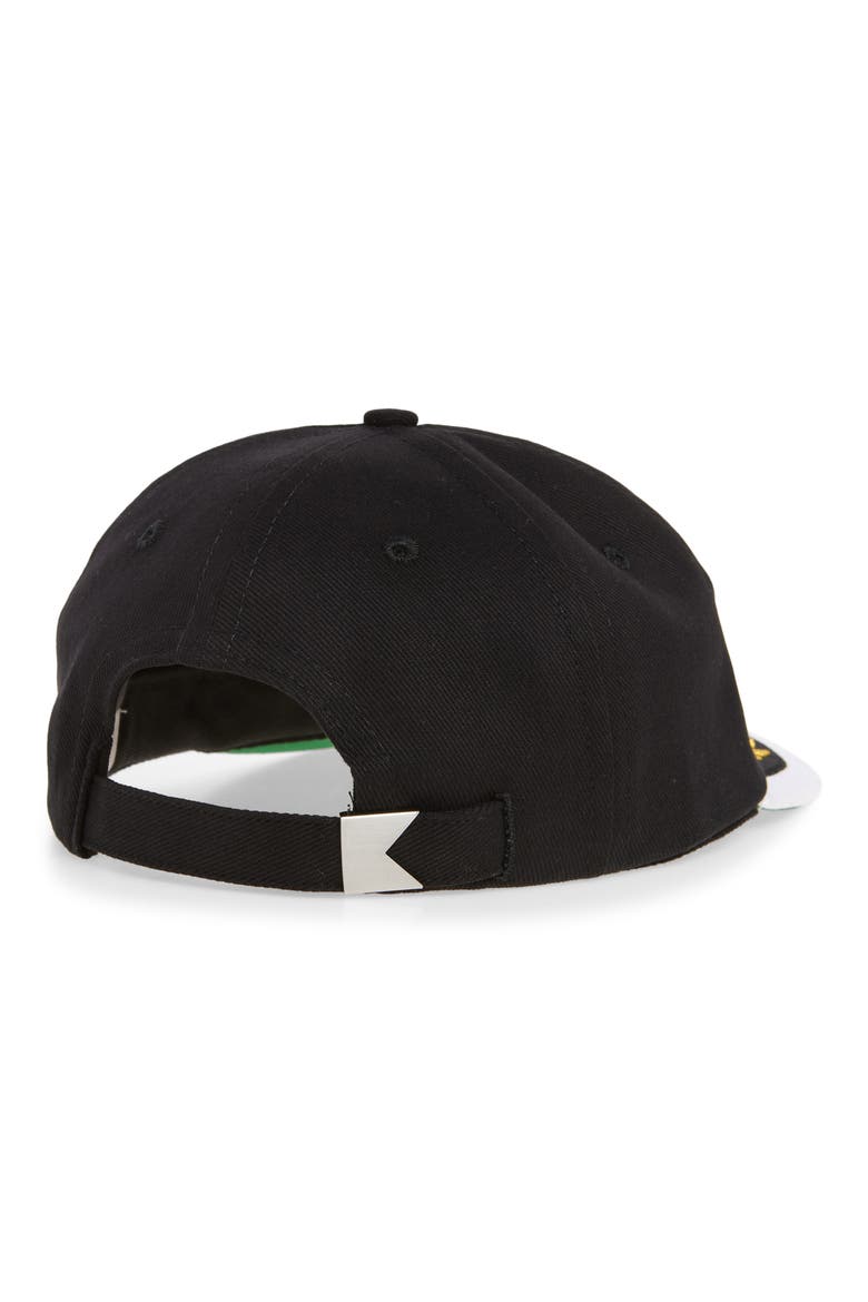 Souvenir Logo Embroidered Twill Baseball Cap, Alternate, color, BLACK / WHITE / MULTI