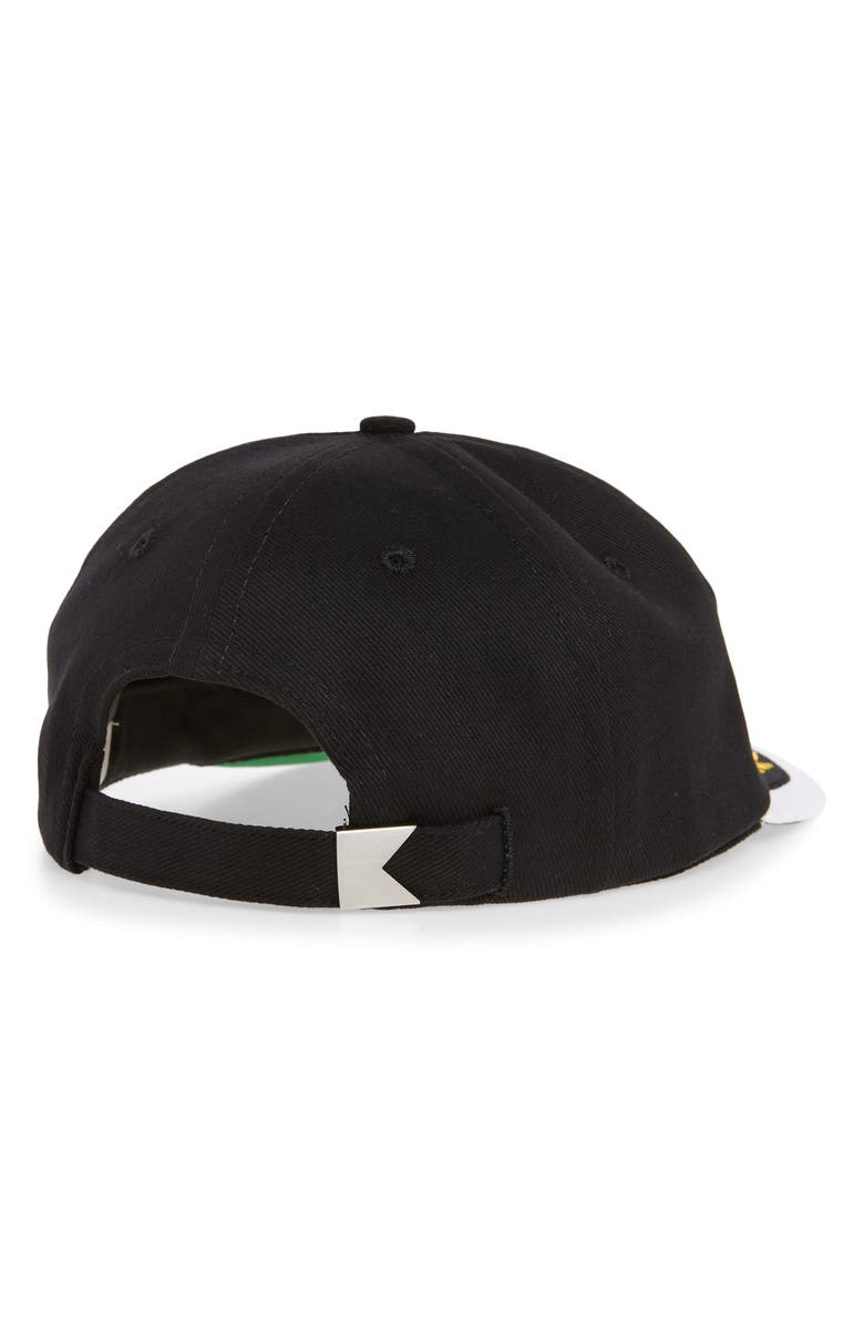 Rhude Souvenir Logo Embroidered Twill Baseball Cap, Alternate, color, Black / White / Multi