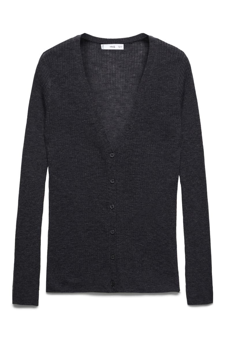 Wool Cardigan, Alternate, color, CHARCOAL