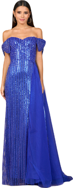 LARA New York Off Shoulder Fitted Gown