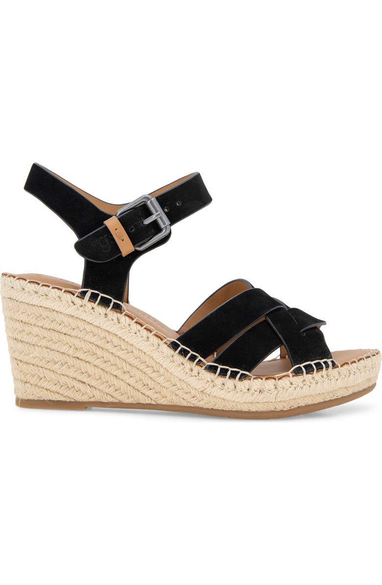 Gentle Souls Caspian Wedge Sandal, Alternate, color, Black Nubuck