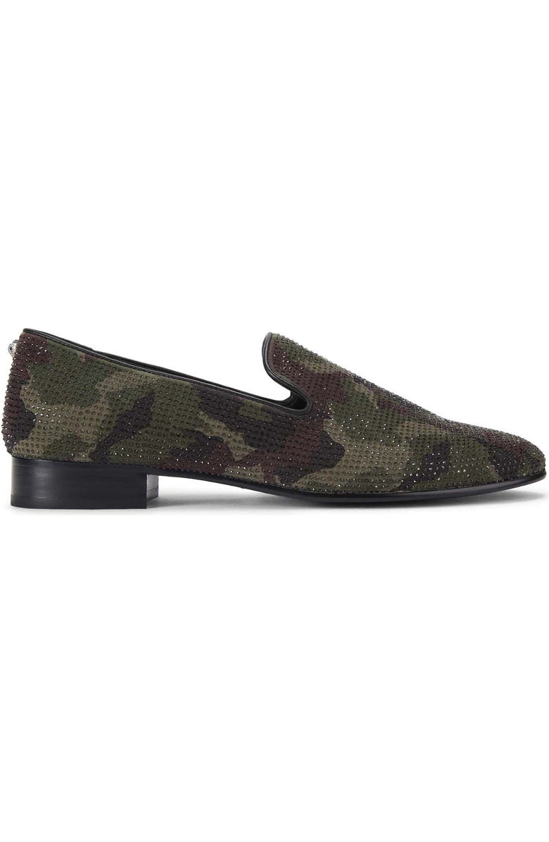 Kurt Geiger London Ace Camo Embellished Slip-On Shoe, Main, color, Dark Green