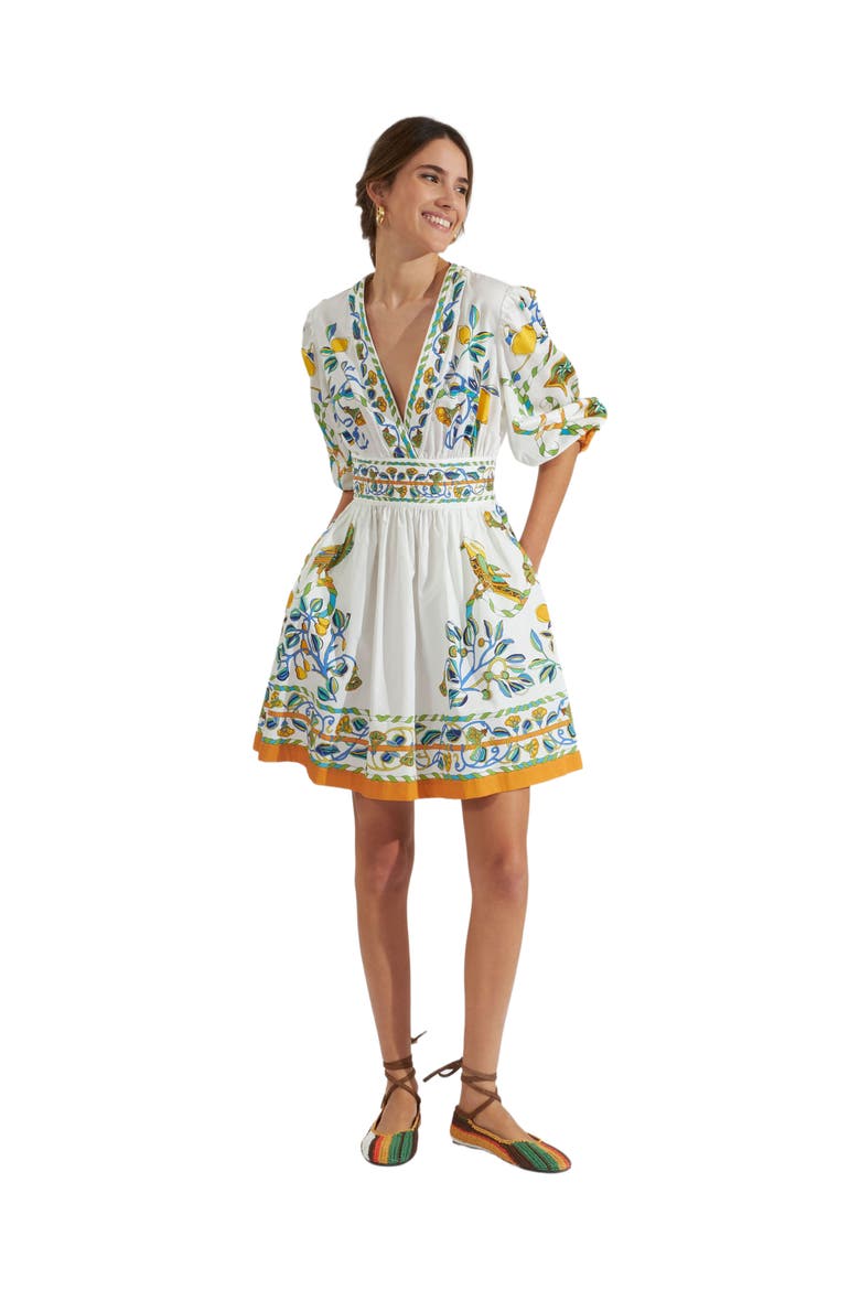 Margherita Dress, Main, color, Borboni Placée White