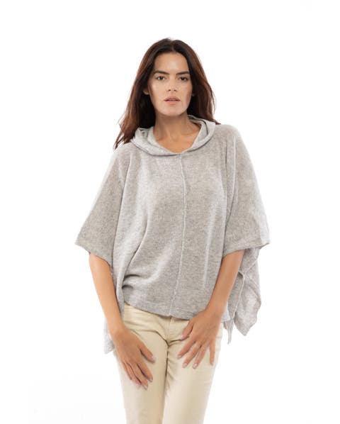 Pure Cashmere Hoodie Poncho
