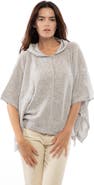 Monticelli Cashmere Pure Cashmere Button Hoodie Poncho