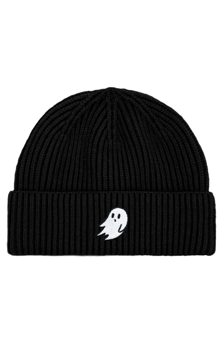 Dalix Ghost Fishermans Beanie Knit Watch Cap, Main, color, Black