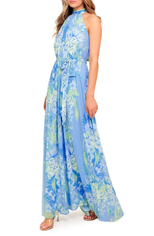 Flying Tomato Halter Maxi Dress In Blue