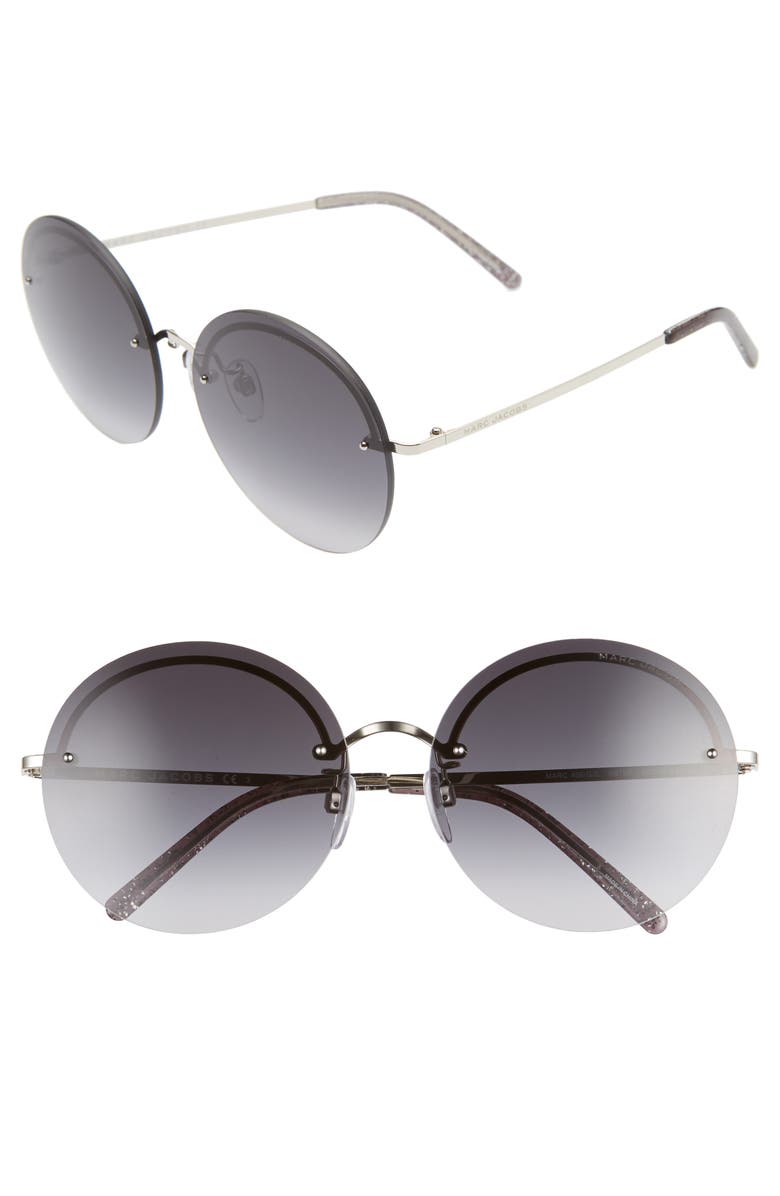 The Marc Jacobs 60mm Round Sunglasses, Main, color, 