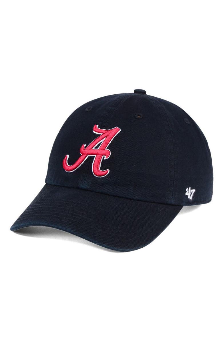 '47 Alabama Crimson Tide '47 Clean Up Adjustable Hat - Black, Alternate, color, 