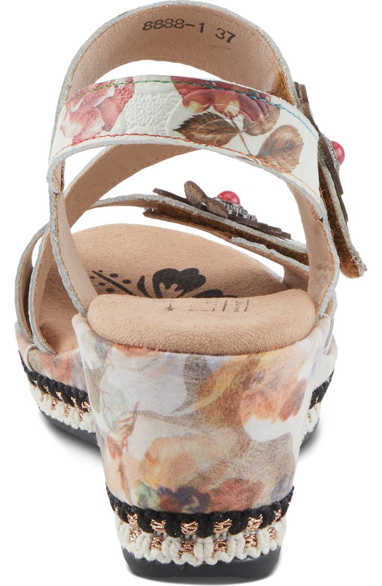 L'Artiste by Spring Step Blissful Slingback Platform Wedge Sandal, Alternate, color, Ice Multi