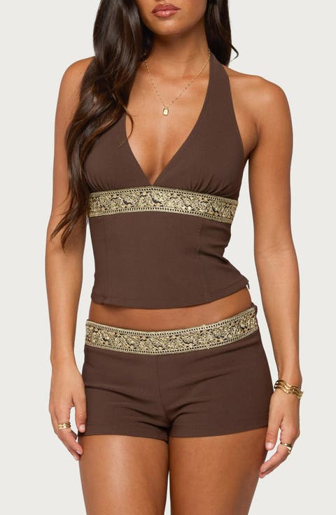 Jasia Sequin Halter Top