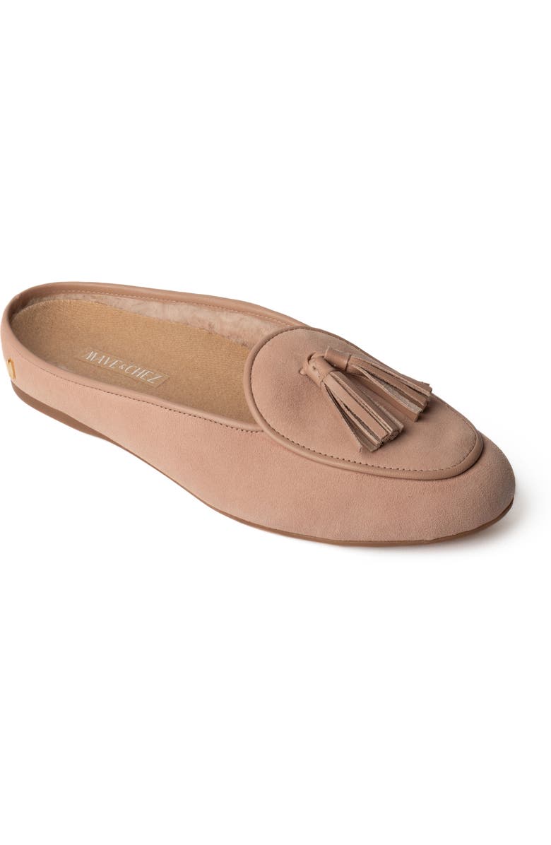 Mave & Chez Frida Mule - Arch Support 100% Genuine Shearling, Main, color, Blush