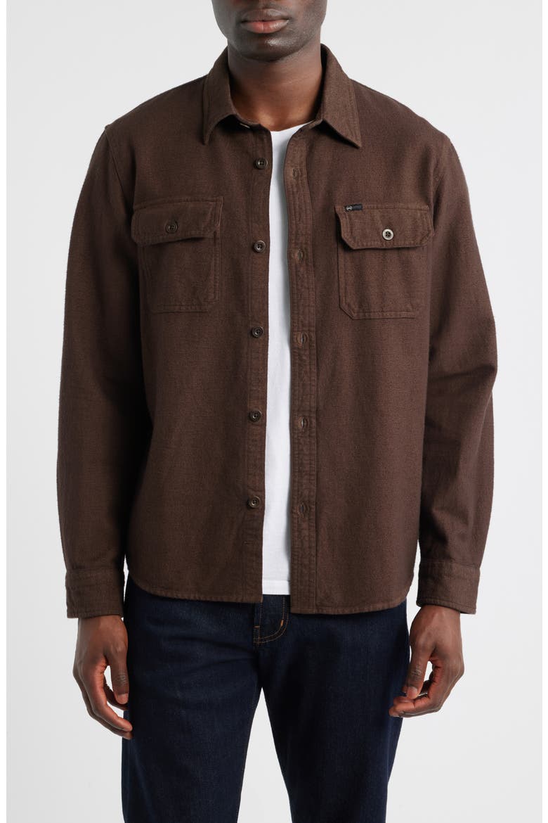 Milland Relaxed Fit Utility Button-Up Shirt, Main, color, DARK CHOCOLATE