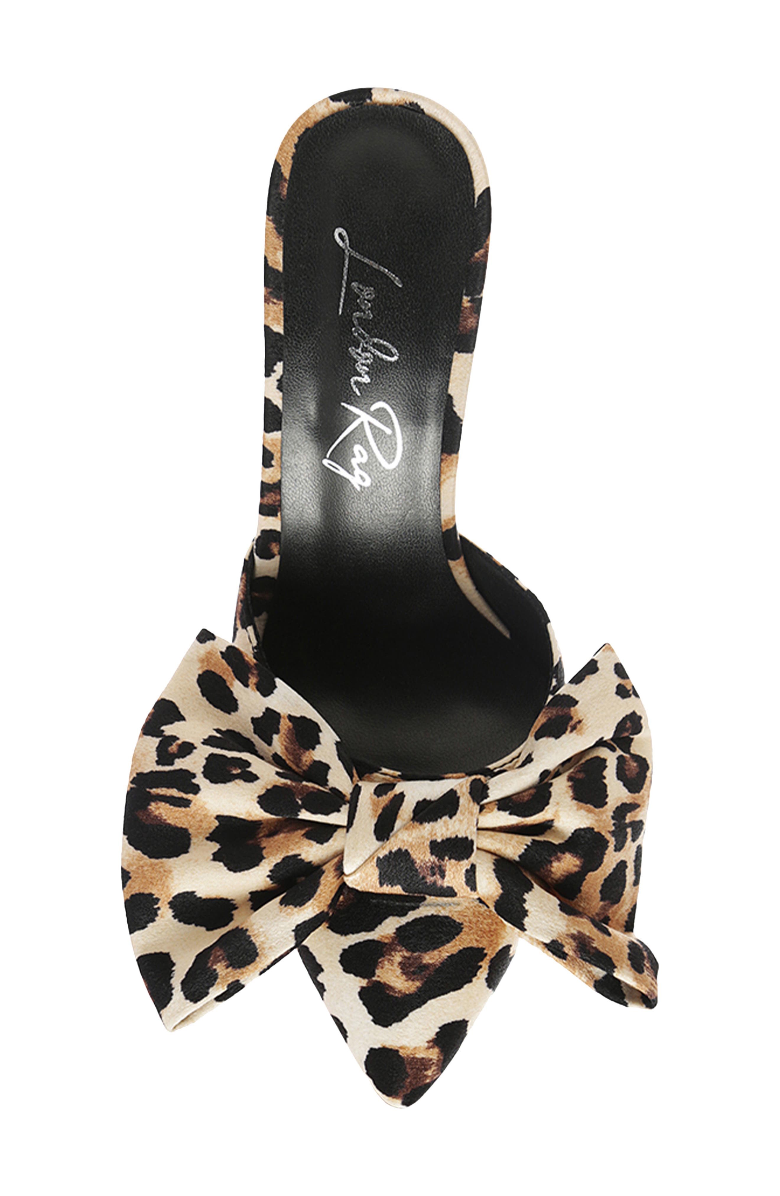 LONDON RAG Joelle Leopard Bow Mule Pump, Alternate, color, 