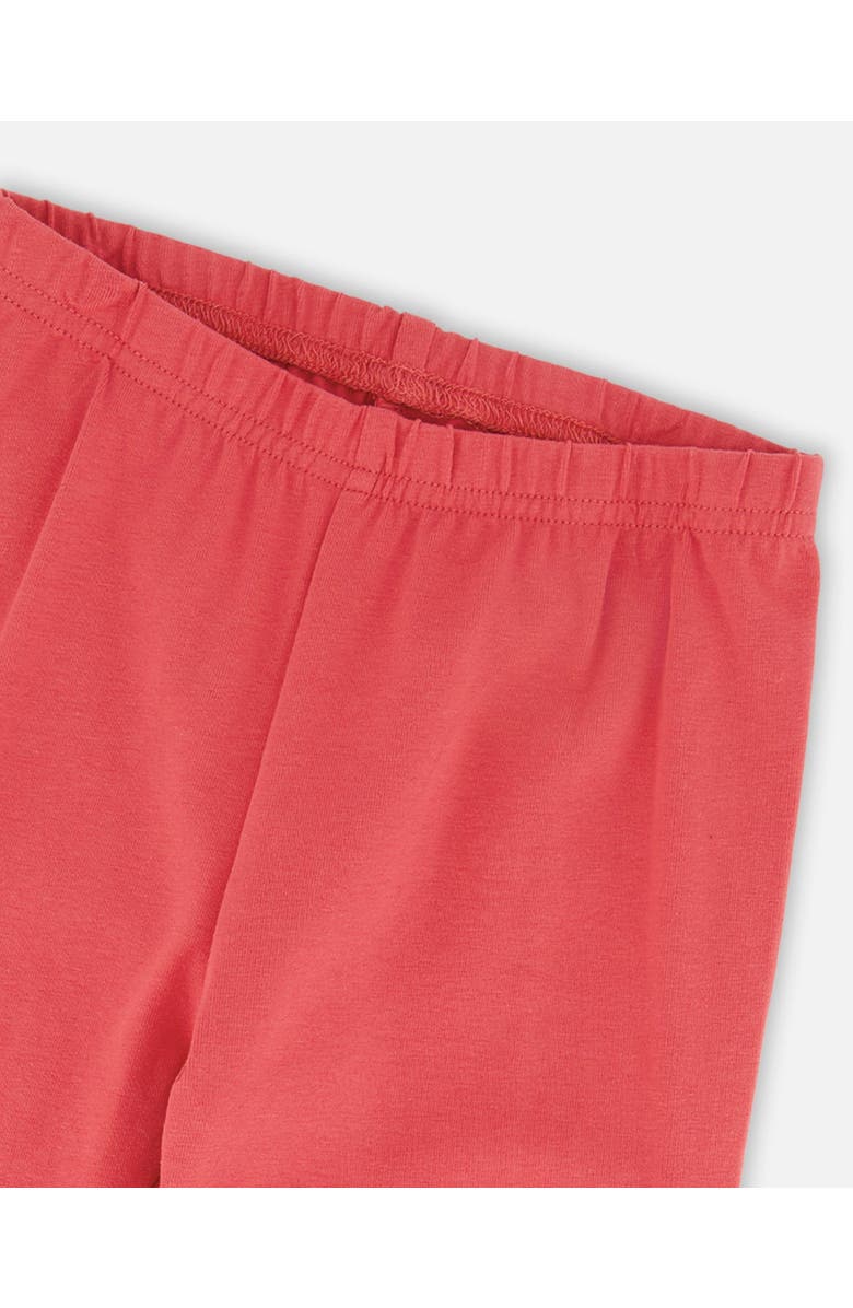 Deux par Deux Organic Cotton Leggings with Apples, Alternate, color, Red