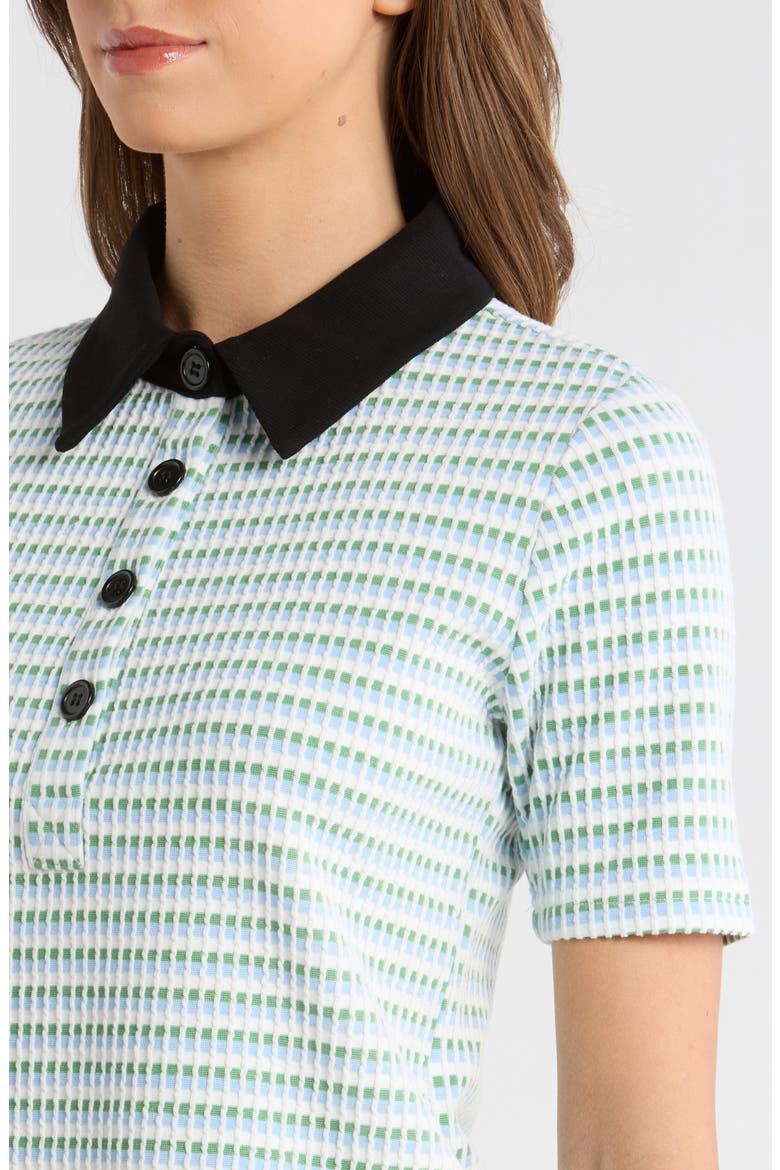Charlie Contrast Collar Geo Print Top, Alternate, color, WHITE LIGHT BLUE MULTI