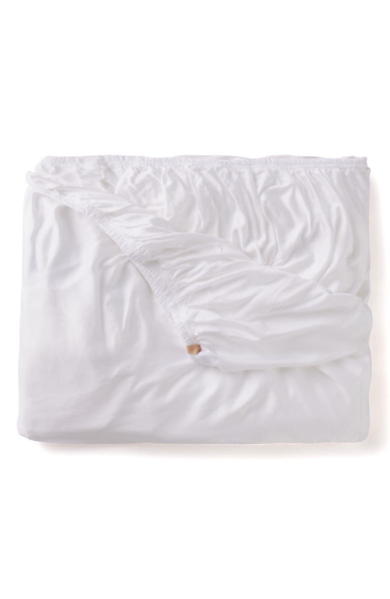 Lunya The Quintessential Fitted Sheet, Main, color, Sincere White