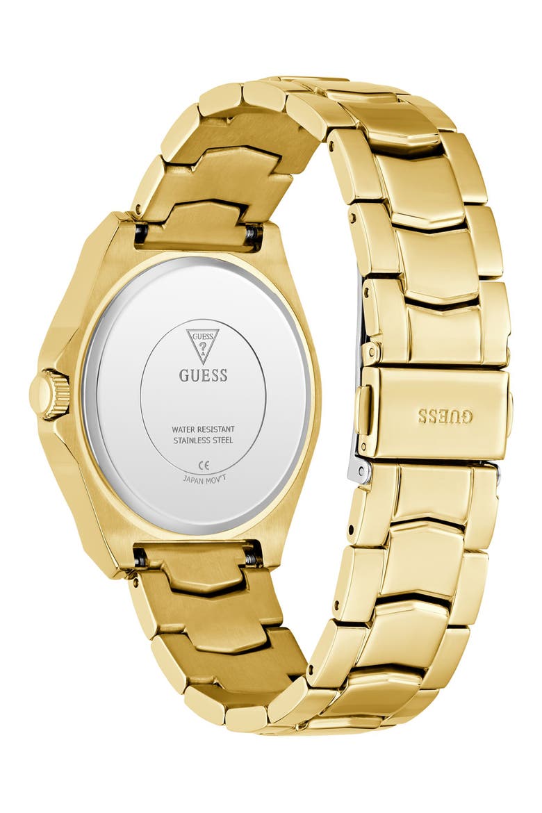 Crystal Bezel Chronograph Bracelet Watch, 36mm, Alternate, color, GOLD TONE