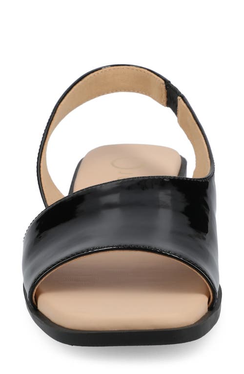 Journee Collection Brinsley Slingback Sandal In Patent/black