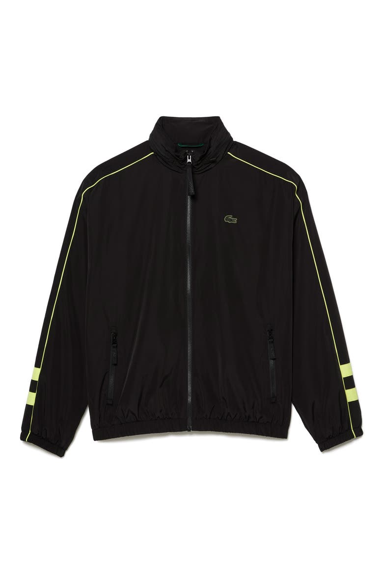 Water Resistant Track Jacket, Main, color, 6VT NOIR/ LIMEIRA