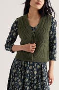 Seasalt Cornwall Pendouer Cable Knit Sweater Vest