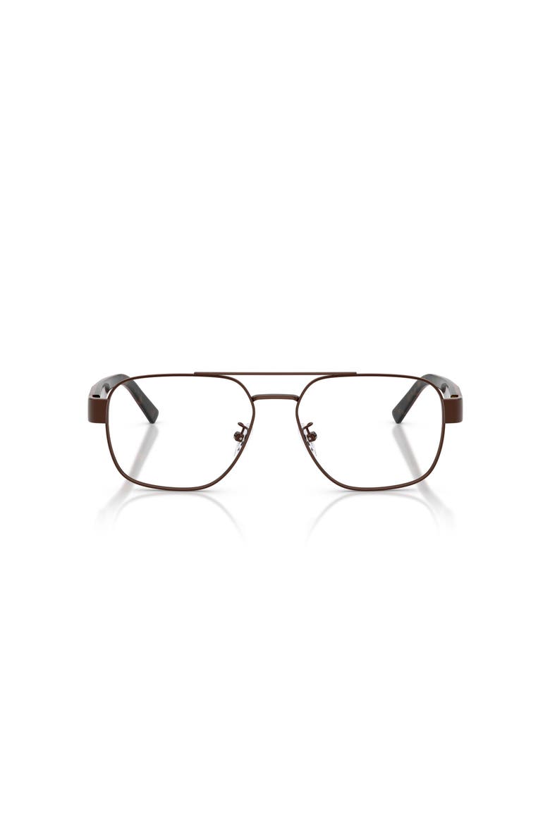 57mm Rectangle optical glasses, Alternate, color, Brown