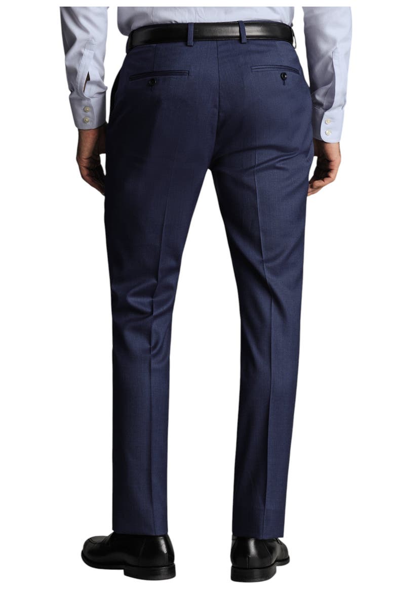 Charles Tyrwhitt Ultimate Performance Sharkskin Suit Trousers, Alternate, color, Royal Blue